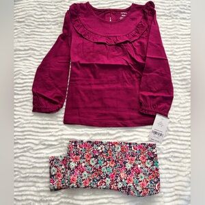 2-Piece Pink Babydoll Top and Pants Set